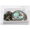Image 1 : NEW BIG BUCK POCKET WATCH WITH CHAIN