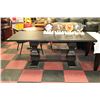 Image 1 : NEW BLACK DBL PEDESTAL KITCHEN TABLE WITH LEAF