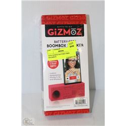 NEW GIZMOZ BATTERY FREE BOOMBOX