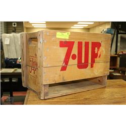 1960'S VINTAGE WOOD 7-UP CRATE