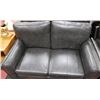 Image 3 : NEW CHARCOAL GREY LEATHERETTE SOFA AND LOVESEAT