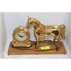 BRASS HORSE CLOCK