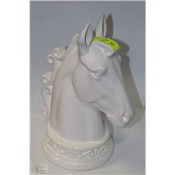 HORSES HEAD SCULPTURE (CERAMIC) 13" TALL