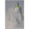Image 1 : HORSES HEAD SCULPTURE (CERAMIC) 13" TALL