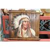 Image 1 : NATIVE PAINTING ON WOOD WALL HANGING