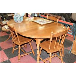 ESTATE SOLID WOOD ROCK MAPLE TABLE W/