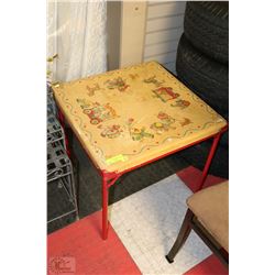 VINTAGE DURHAM CHILDRENS CIRCUS FOLD UP TABLE