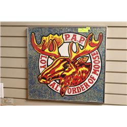 LOYAL ORDER OF THE MOOSE PICTURE 20"X21"