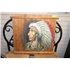 Image 1 : NATIVE PAINTING ON WOOD WALL HANGING