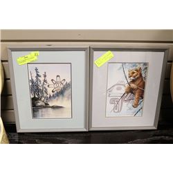 SET OF 2 FRAMED SUE COLEMAN COLOR PRINTS -