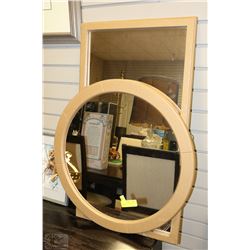 LOT OF TWO GOLD FRAMED MIRRORS