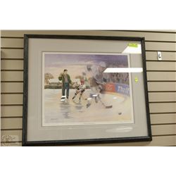 JAMES LUMBERS LARGE FRAMED PRINT OF "A BOY & HIS