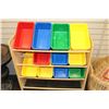 Image 1 : MULTI-COLOUR STORAGE SORTING RACK W/