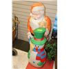 Image 1 : LARGE ILLUMINATED SANTA  AND TEDDY SNOWMAN