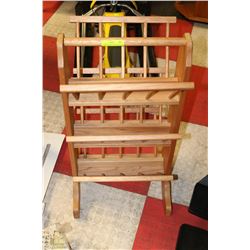 3 TIERED WOODEN MAGAZINE RACK