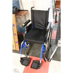 BREEZY 600 ALUMINUM HI QUALITY WHEEL CHAIR (BLUE)