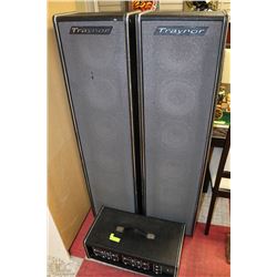 TWO TRAYNOR SPEAKER TOWER AND RECEIVER