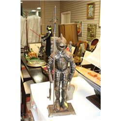 VINTAGE CAST IRON KNIGHT IN SUIT OF ARMOUR