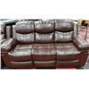 Image 2 : NORWICH BROWN 3 PIECE BONDED MATCH SOFA SET
