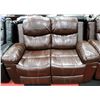 Image 4 : NORWICH BROWN 3 PIECE BONDED MATCH SOFA SET