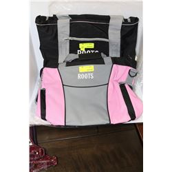 ROOTS HIS AND HER DUFFLE BAGS X2