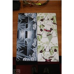 LOT OF 2 OIL PAINTING FROM THE CARIBBEAN SIGNED BY