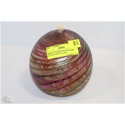 MOUNT ST.HELEN HAND BLOWN LAVA GLASS OIL LAMP