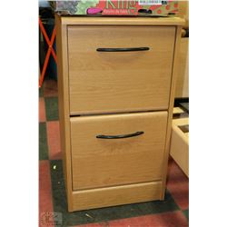 2 DRAWER WOODEN FILING CABINET