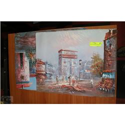 TWO OIL PAINTINGS (NO FRAME)