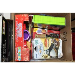 BOX OF NEW ASSORTED GAMES AND COLLECTIBLES INC