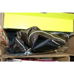 BOX OF NEW ASSORTED DOG/ PET SUPPLIES INC MUZZLE