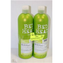 2 BED HEAD TIGI  SHAMPOO AND CONDITIONER 750ML EA
