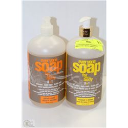 2 EVERYONE SOAP FOR EVERY BODY 3 IN 1 BODY WASHES