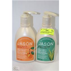 2 JASON SOOTHING  BODY WASH INCL APRICOT & ALOE