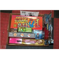 BOX OF NEW ASSORTED TOYS AND COLLECTIBLES INC