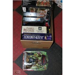 BOX OF NEW ASSORTED TOYS AND BOARD GAMES INC