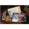 Image 1 : BOX OF BOARD GAMES AND VIDEO GAME SYSTEM