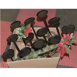 BOX OF EXTRA LARGE CANDLEHOLDER CENTERPIECE WITH