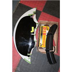 LOT OF HARLEY DAVIDSON TINTED WINDSHEILD AND BAGS