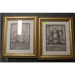 TWO GOLD FRAMED PICTURES