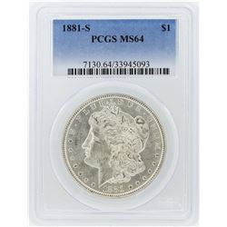 1881-S $1 Morgan Silver Dollar Coin PCGS MS64
