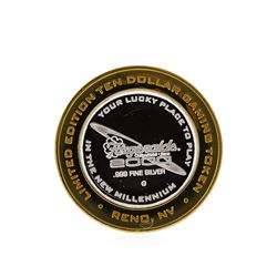 .999 Silver Fitzgeralds Casino & Hotel  Nevada $10 Gaming Token Limited Edition