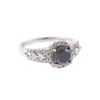 Image 1 : 14KT White Gold 2.50ctw Fancy Black and White Diamond Ring