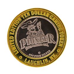 .999 Silver Pioneer Hotel & Gambling Hall $10 Casino Limited Edition Gaming Toke