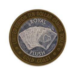 .999 Silver Gold Coast Las Vegas $10 Casino Gaming Token Limited Edition