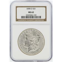 1898-O $1 Morgan Silver Dollar Coin NGC MS62