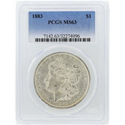 1883 $1 Morgan Silver Dollar Coin PCGS MS63