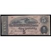 Image 1 : 1864 $5 The Confederate States of America Note