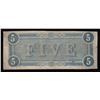 Image 2 : 1864 $5 The Confederate States of America Note