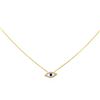 Image 1 : 14KT Yellow Gold Sapphire and Diamond Eye Necklace